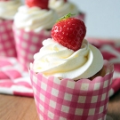 Aardbeien cupcakes